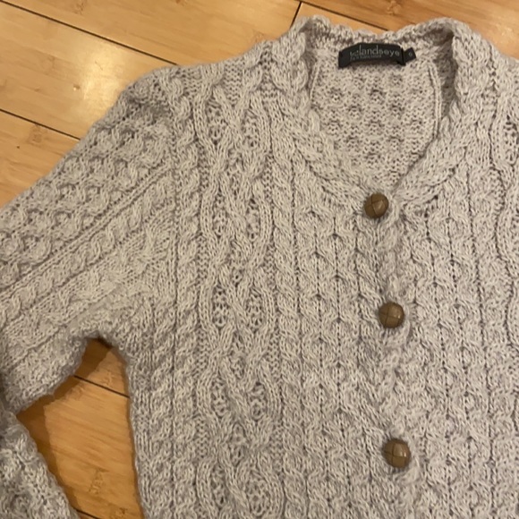 IrelandsEye 100% merino wool cream cardigan - Picture 4 of 13